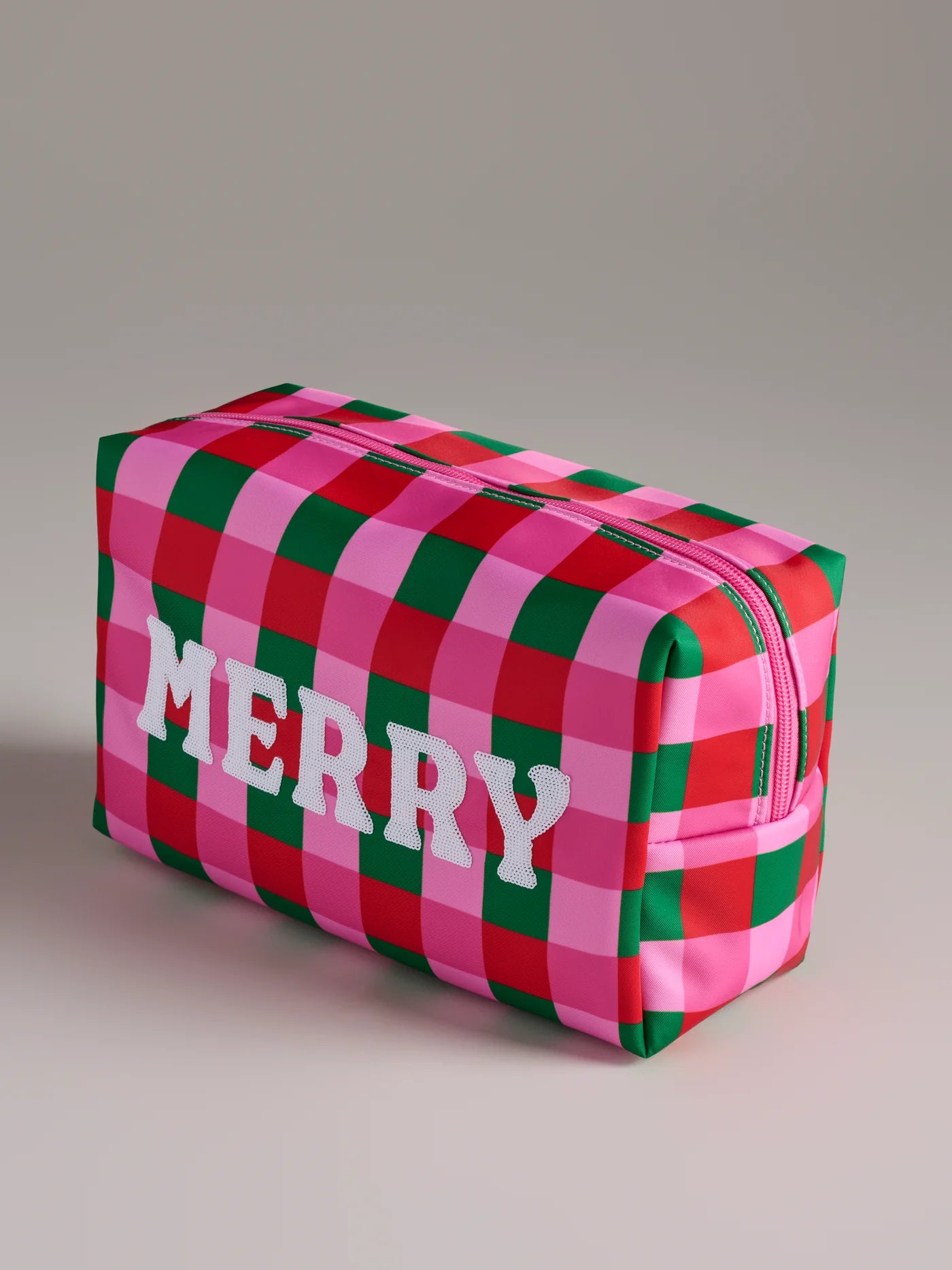 Merry Checkered Pouch