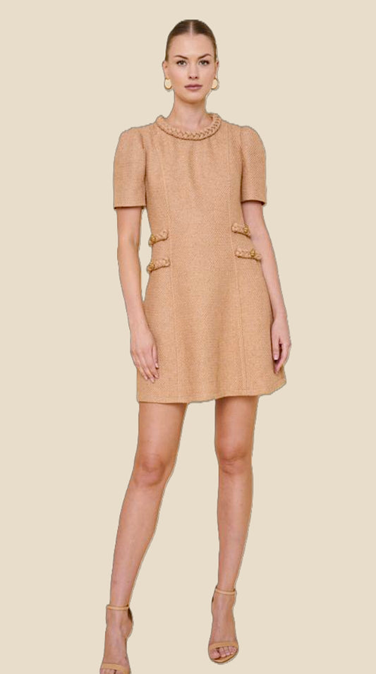 FINAL SALE Mini Dress in Chestnut