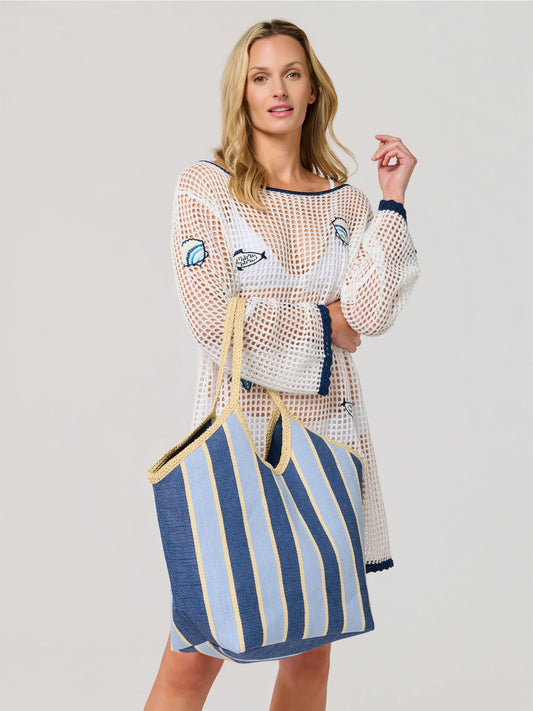 Capri Tote Bag in Navy