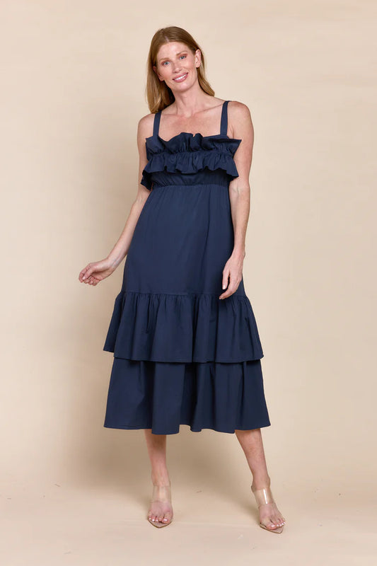 Fabiana Dress in Navy