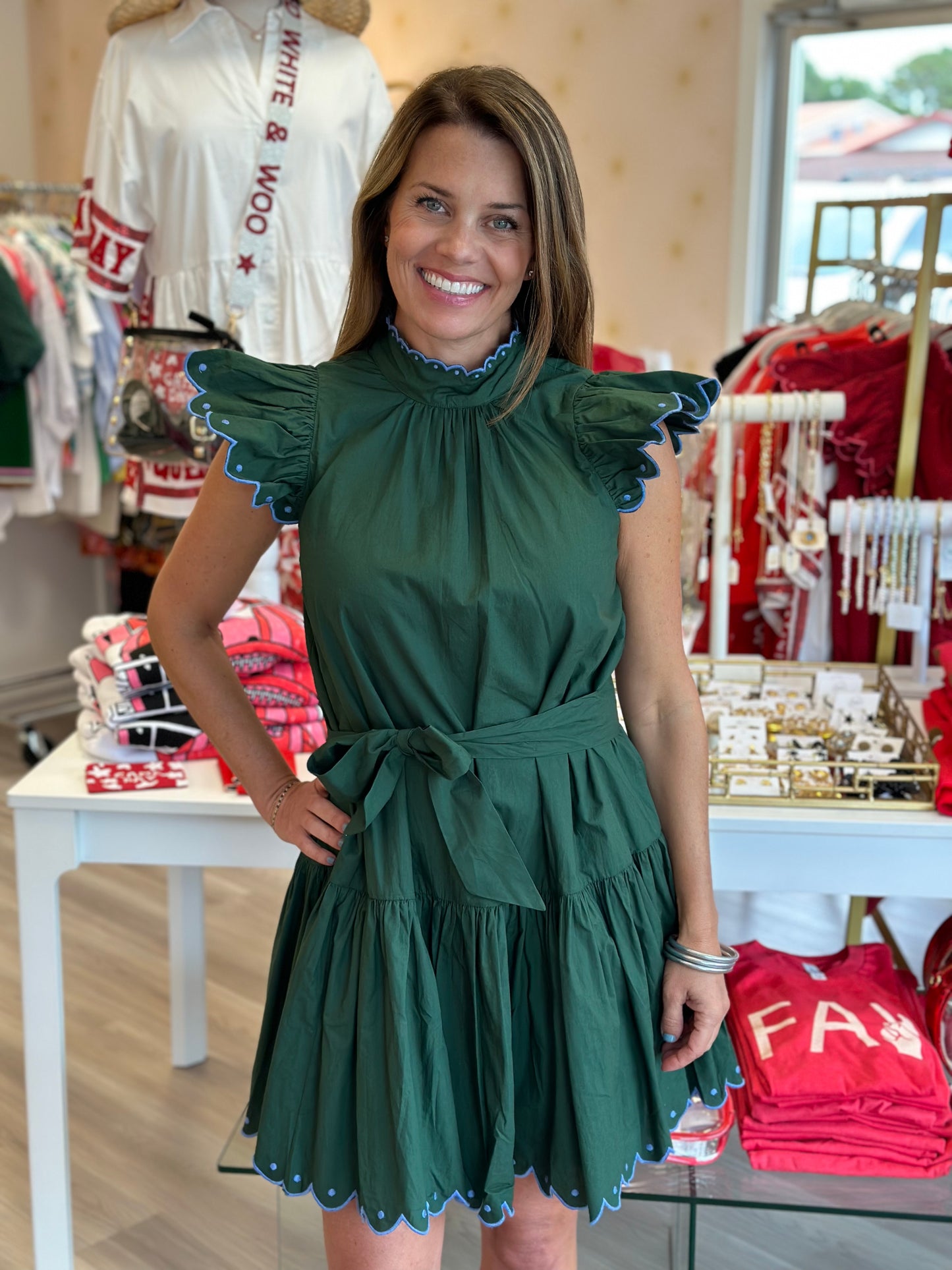 Charlotte Dress in Fir