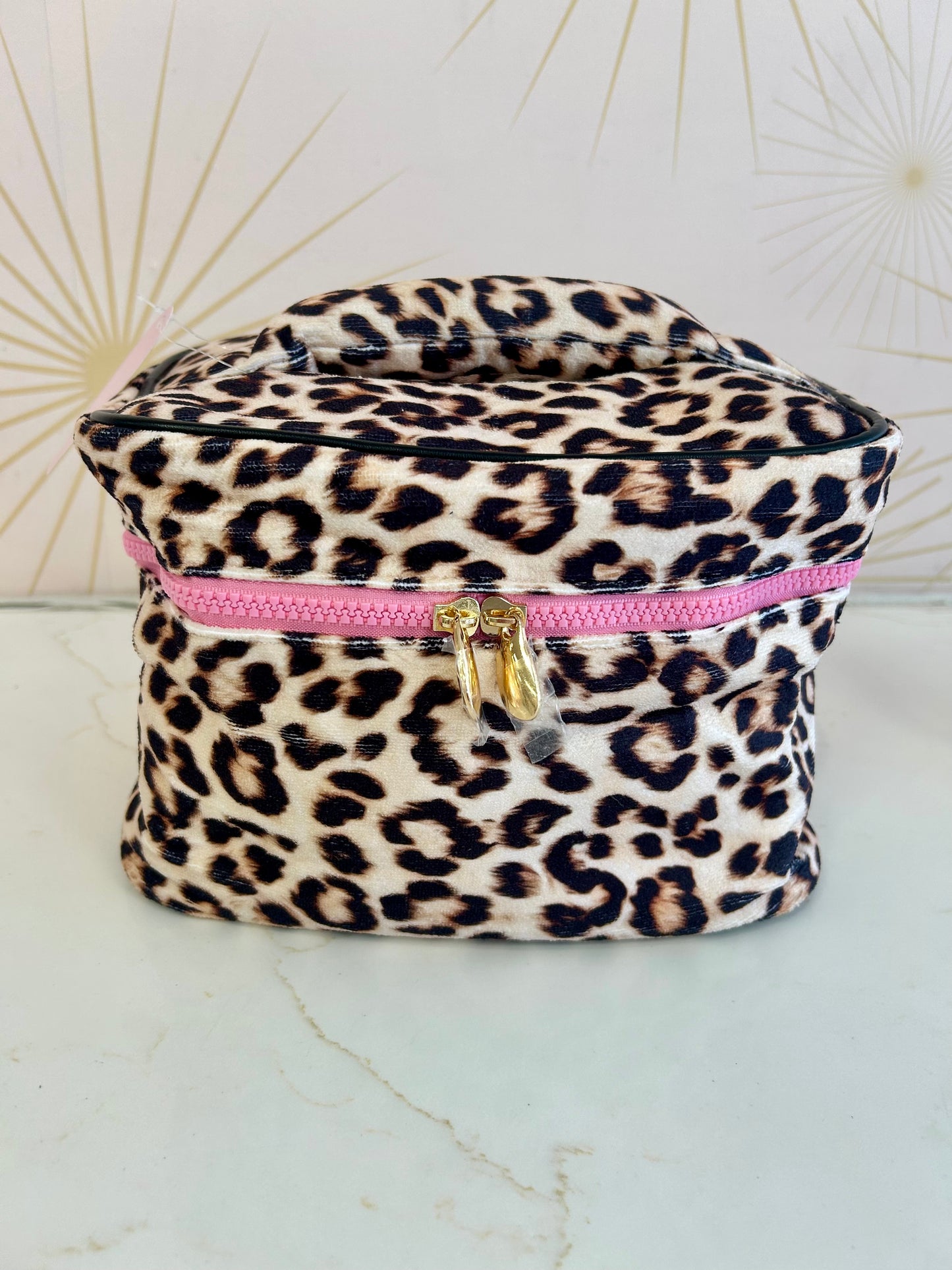 Leopard Print Travel Makeup Bag