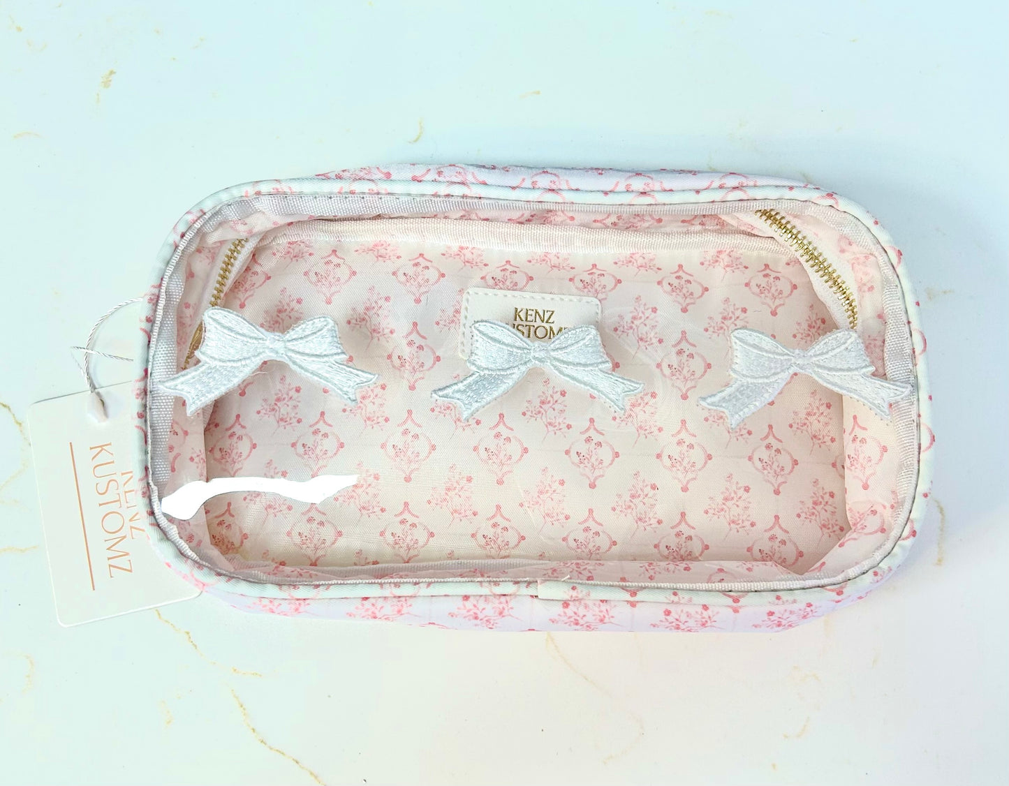 3 Bows Pink Willow Makeup Bag