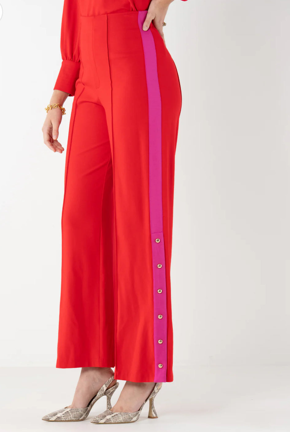 Paisley Pant in High Risk Red