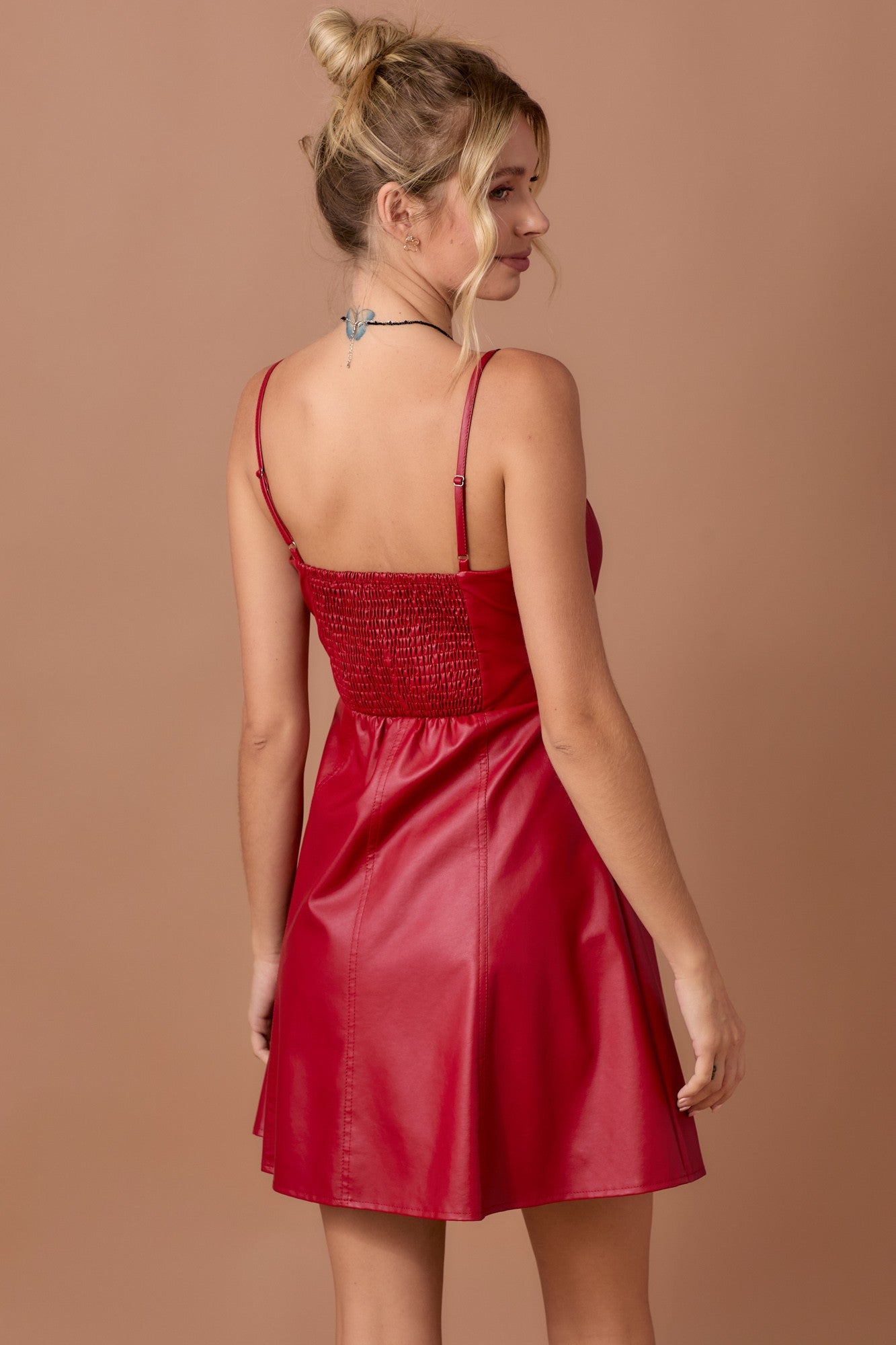 FINAL SALE Ruby Cutout Mini Dress in Red