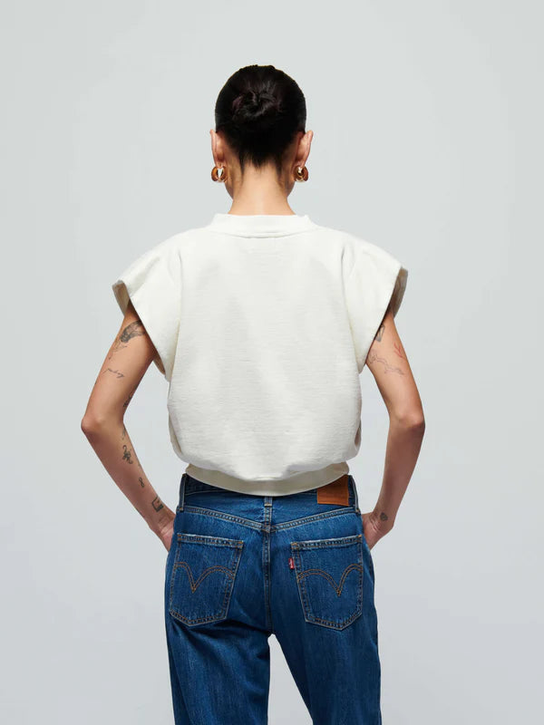 Lenon Crewneck Sweatshirt in Porcelain