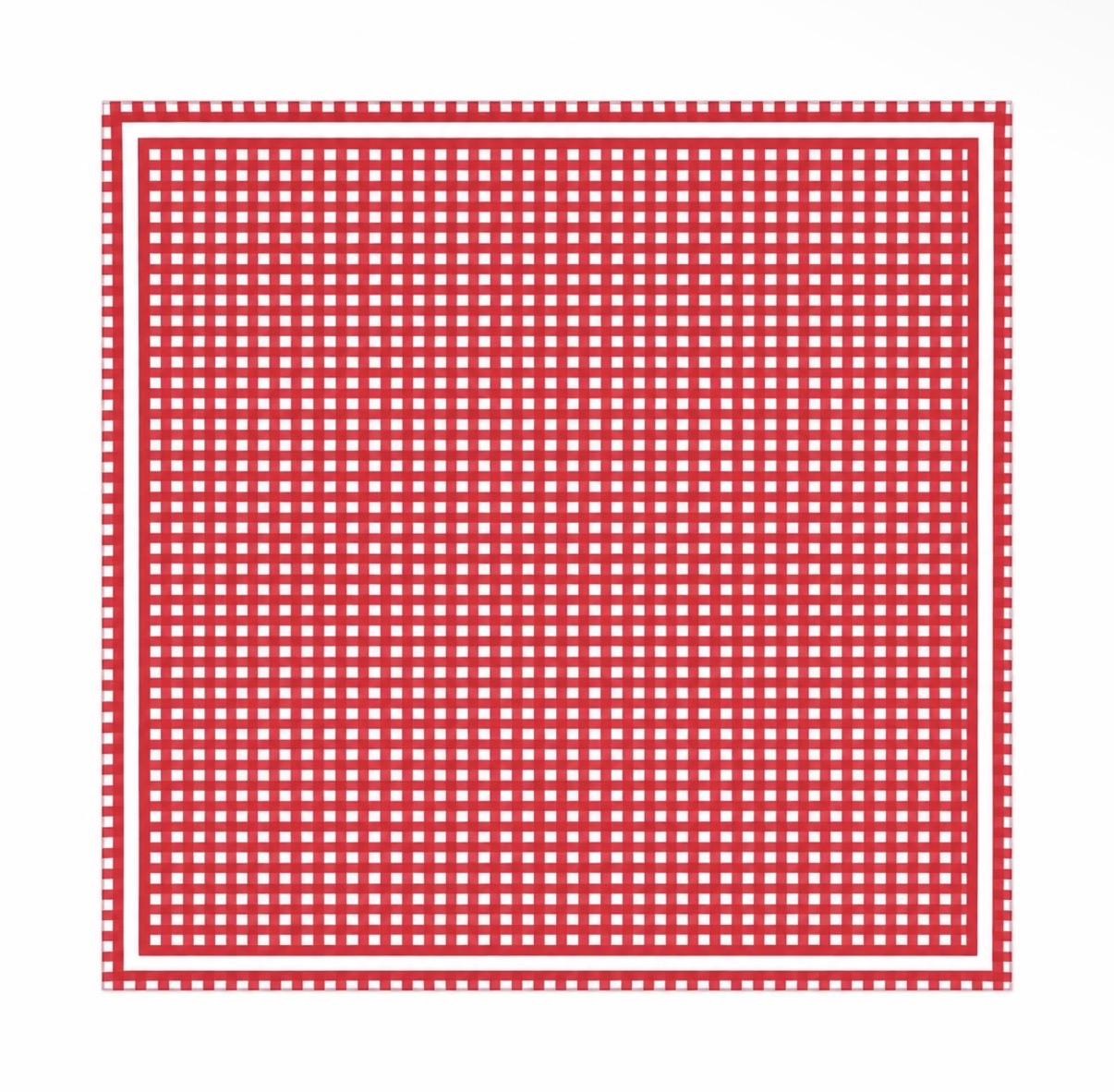 Red & White Gingham Scarf