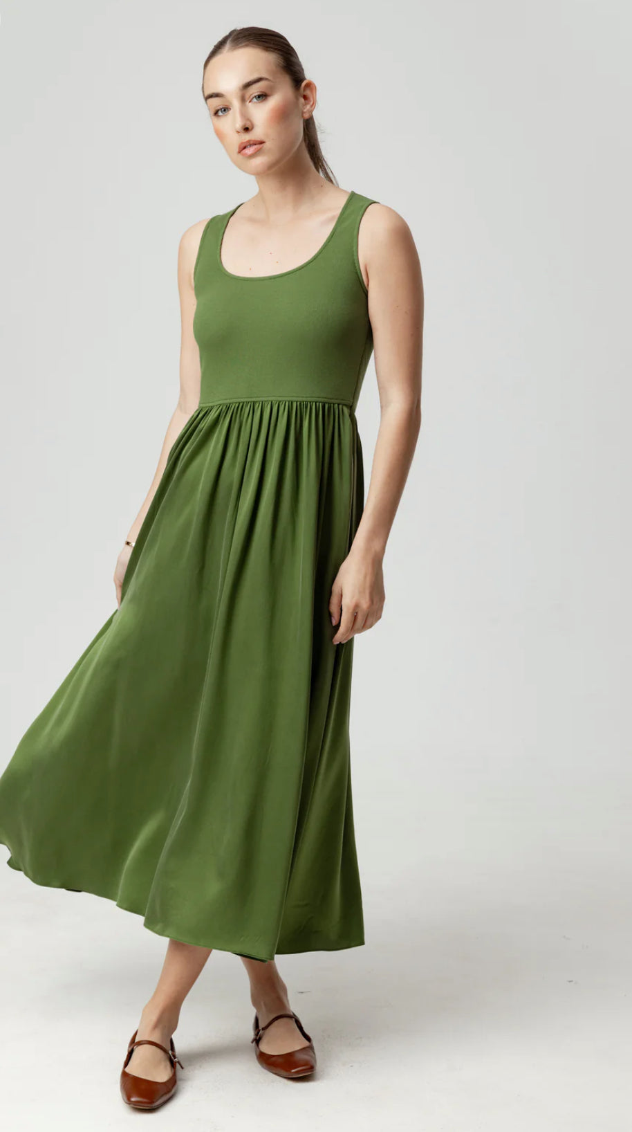 FINAL SALE Blythe Dress in Evergreen