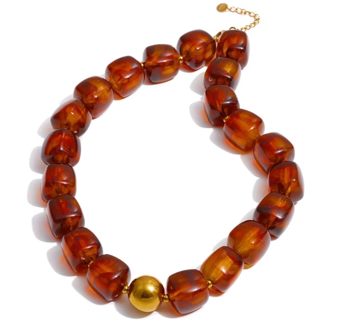 Amber Beaded Necklace