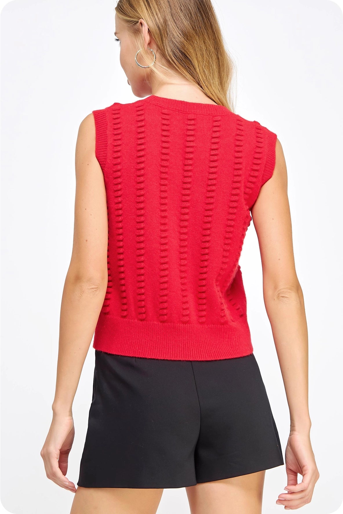 Textured Sweater Vest