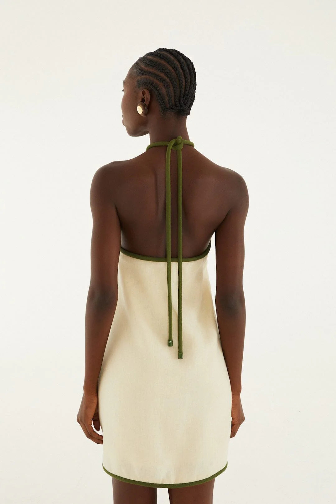 Sand Sleeveless Mini Dress