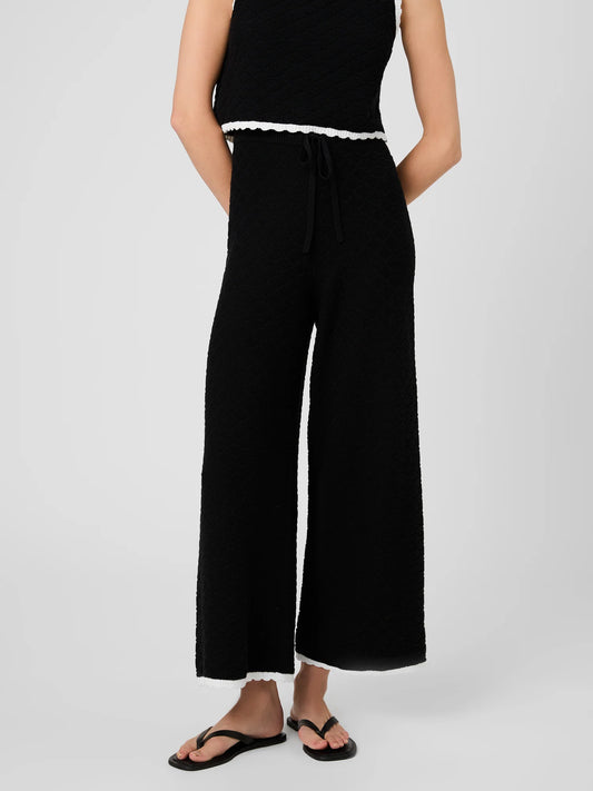 TEDDY DIAMOND KNIT CROP PANTS
