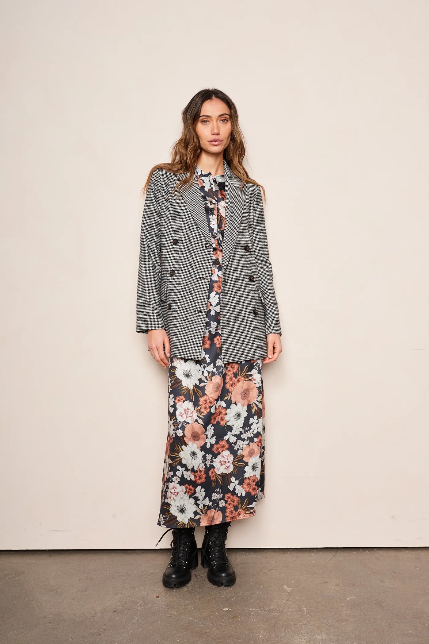 FINAL SALE Anthony Jacket in Black/White Herring