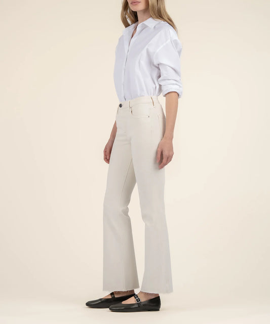 Stella High Rise Flare in Ecru