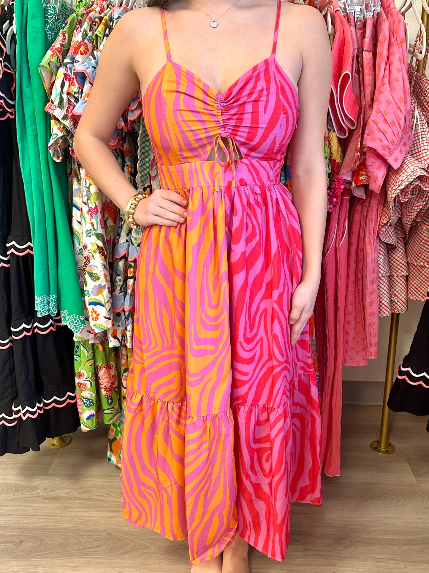 Pink & Orange Sundress
