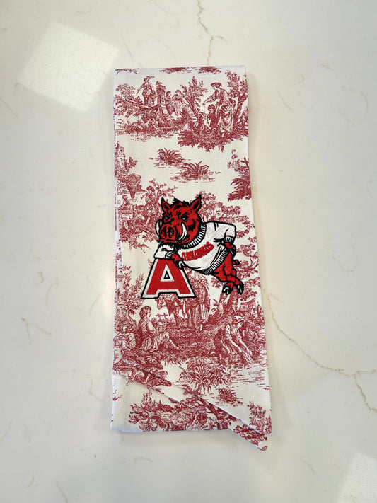 Hog Toile Wreath Sash