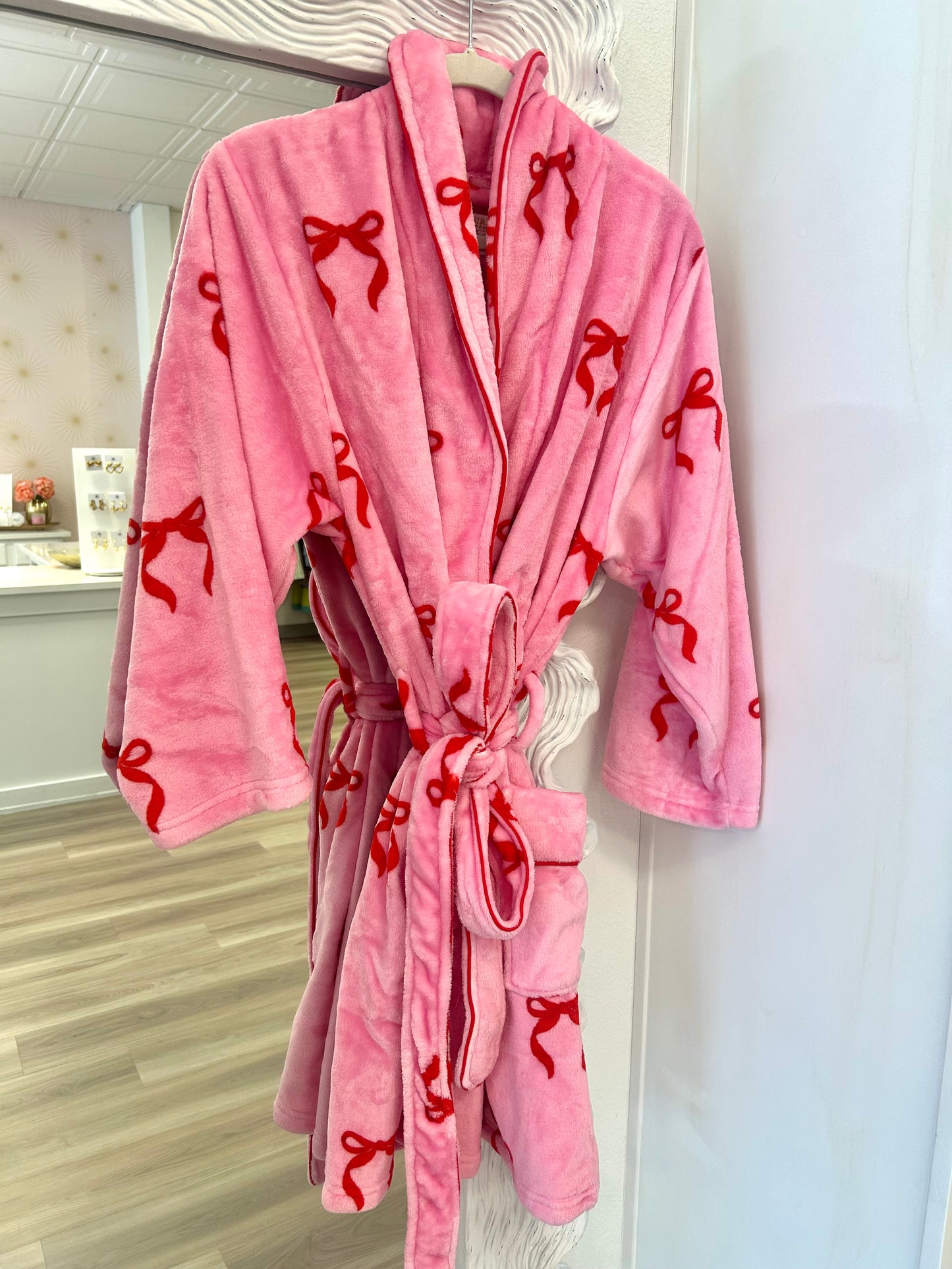 Plush Bow Robe