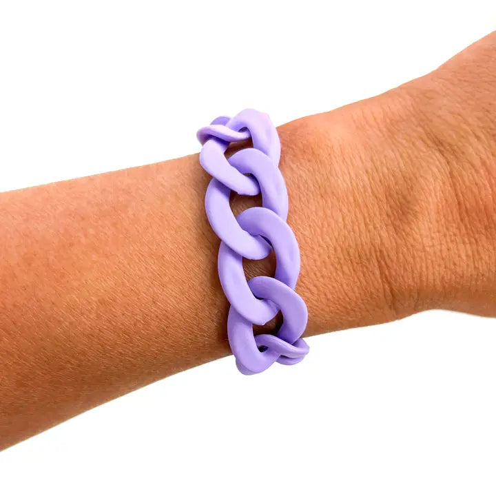 Matte Lavender Chain Link Bracelet