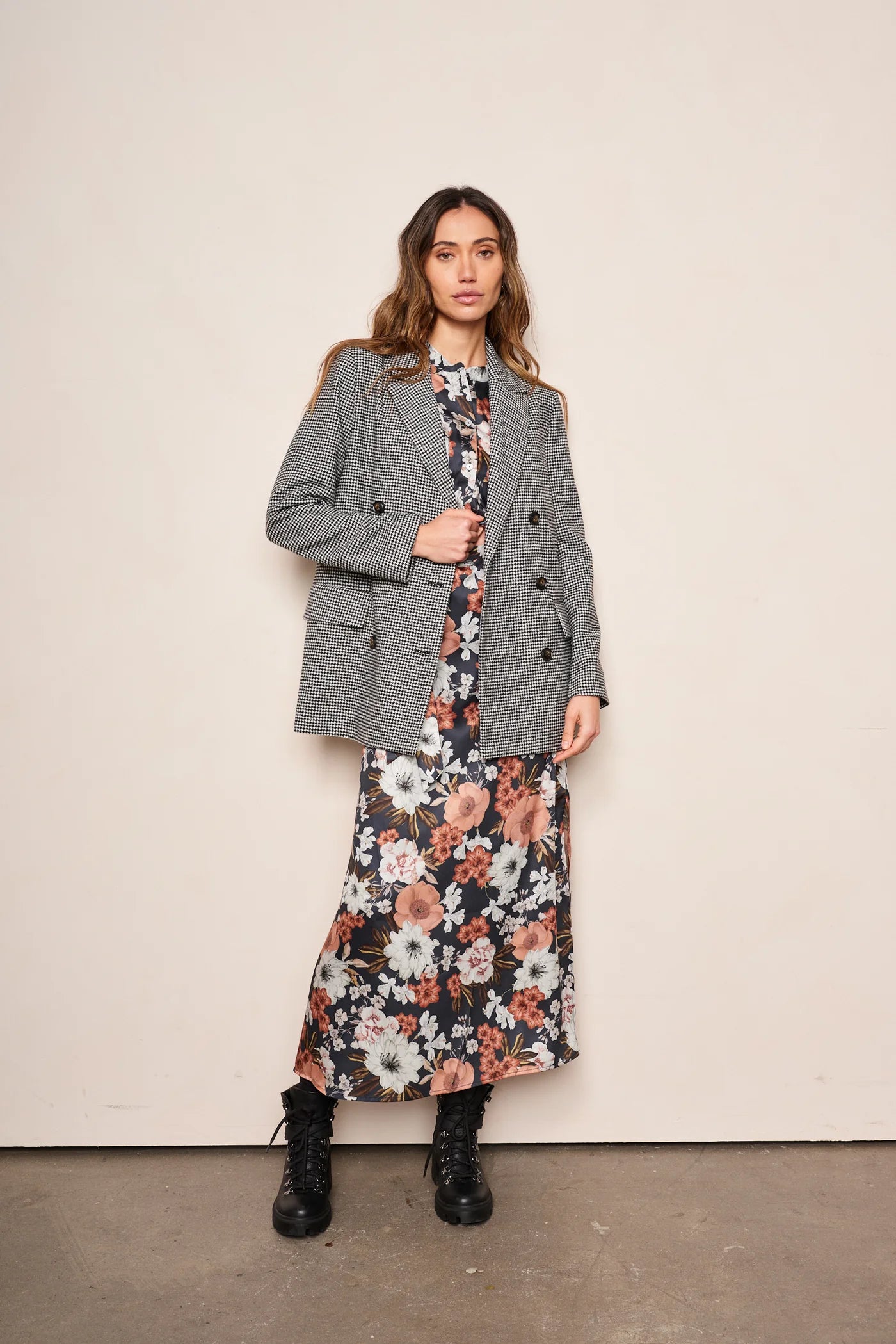 FINAL SALE Anthony Jacket in Black/White Herring