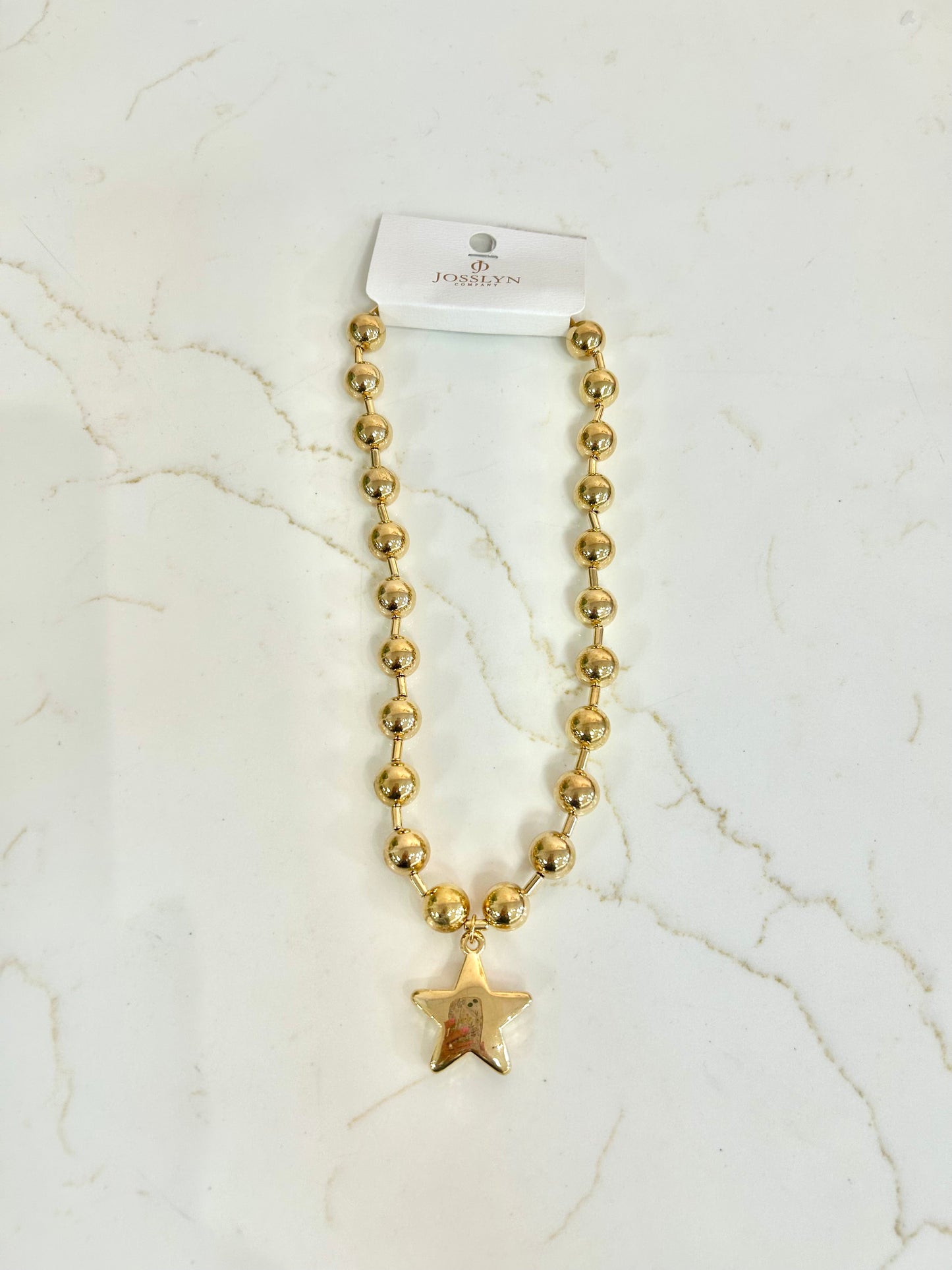 Puffy Star Chunky Necklace