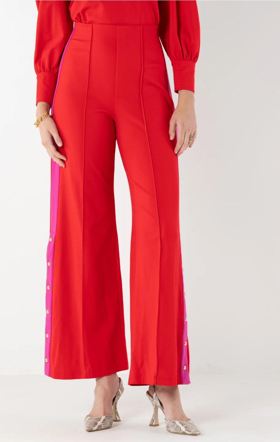 Paisley Pant in High Risk Red