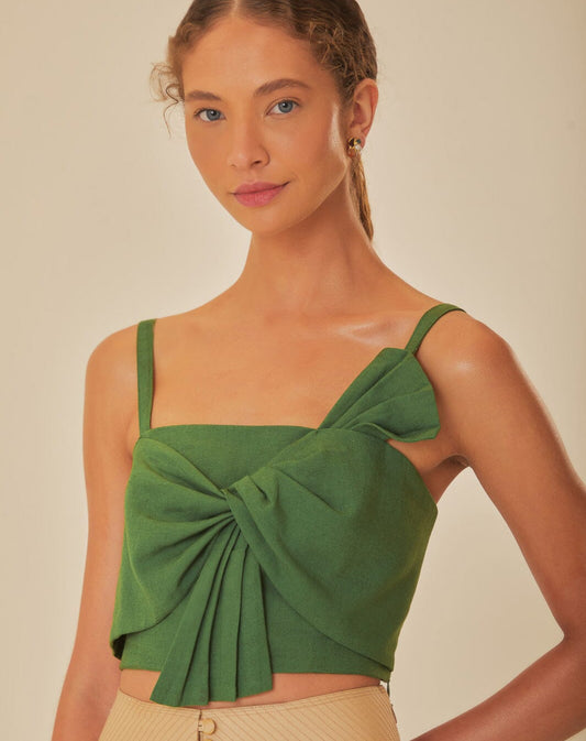 Green Front Bow Top
