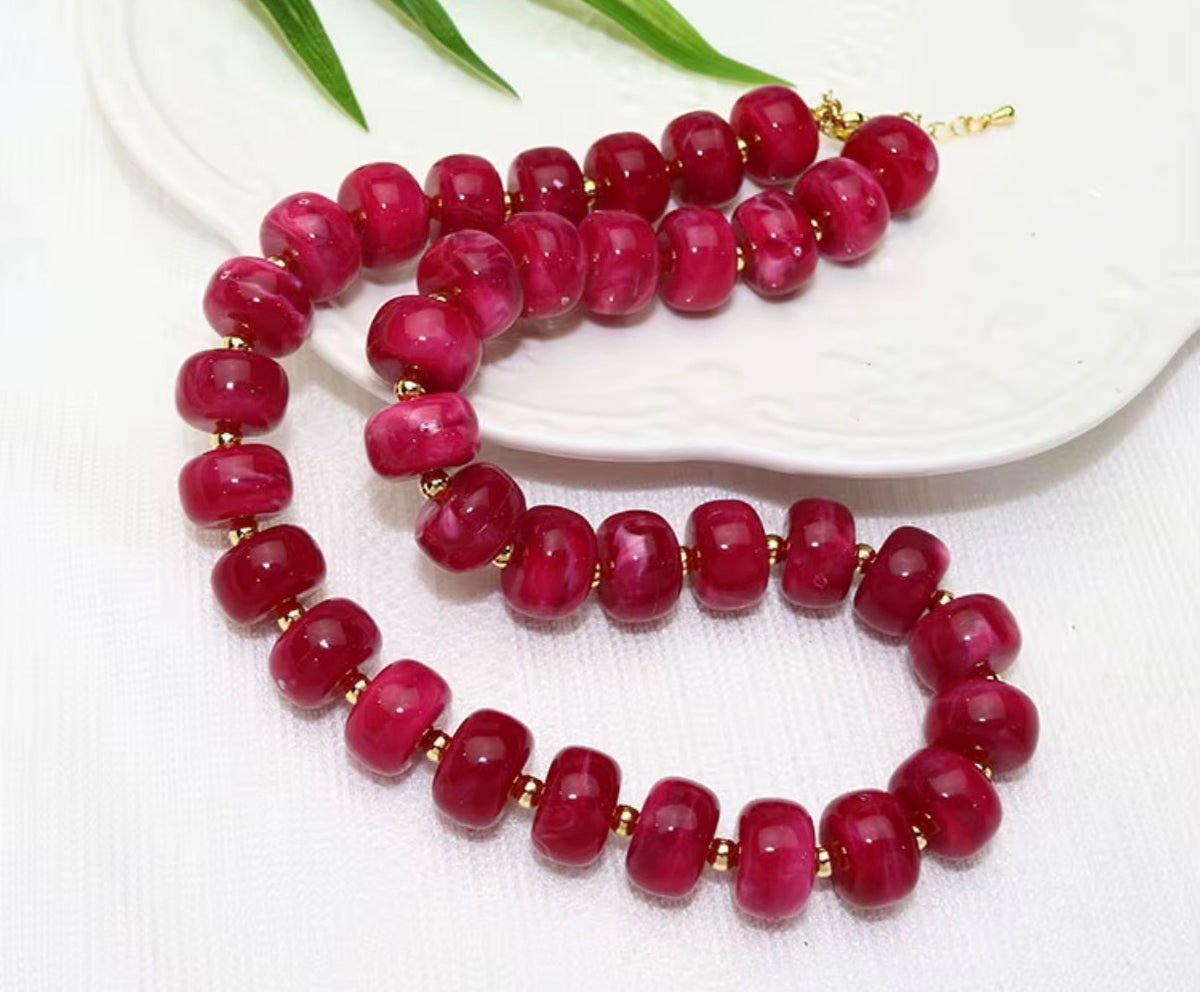 Red Beaded Necklace