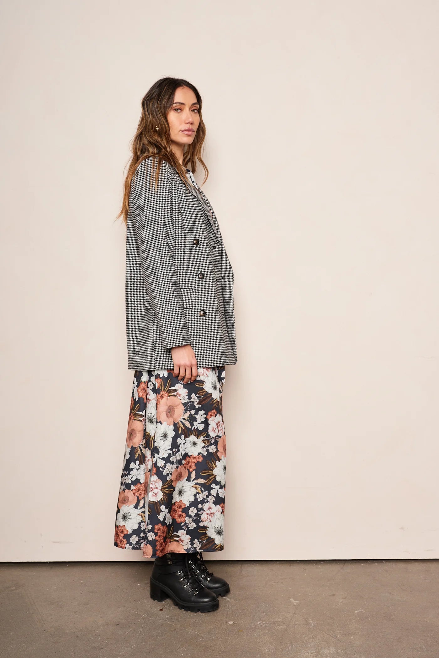 FINAL SALE Anthony Jacket in Black/White Herring