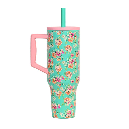 Vintage Floral 40oz Tumbler