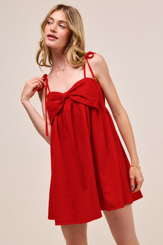 Sleeveless Game Day Mini Dress in Red