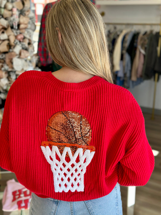 'Nothin But Net' Glitter Script Sweater