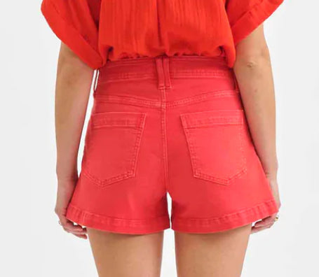 VALLEY GIRL HIGH RISE SHORT IN CHERRY