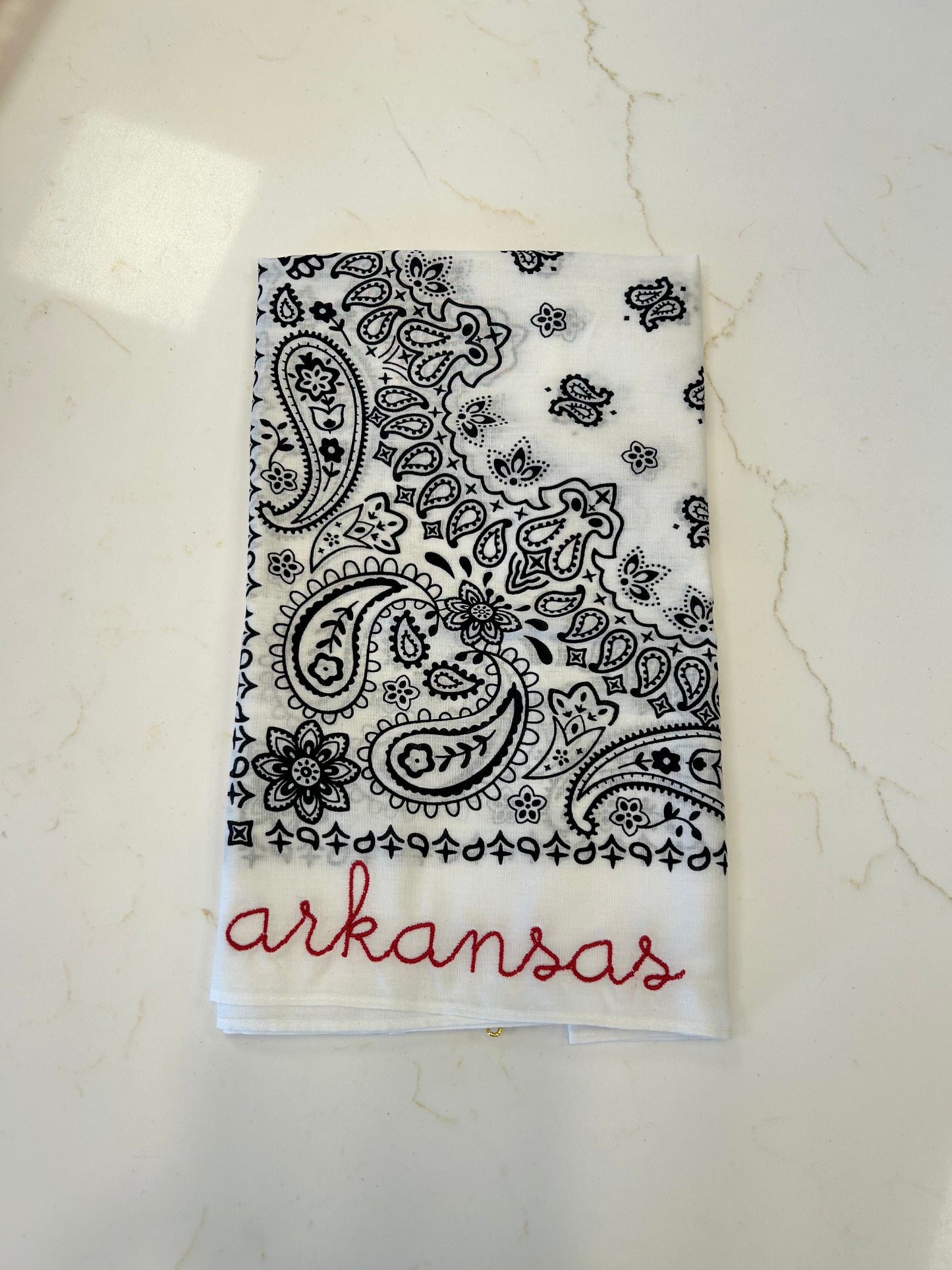 White Arkansas Bandana