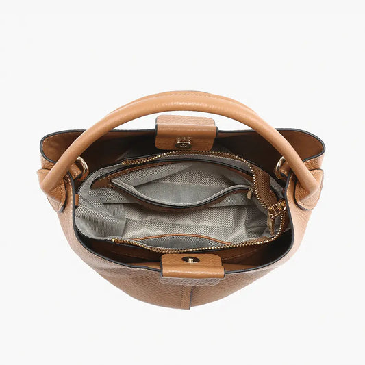 Farrah Bucket Bag in Taupe