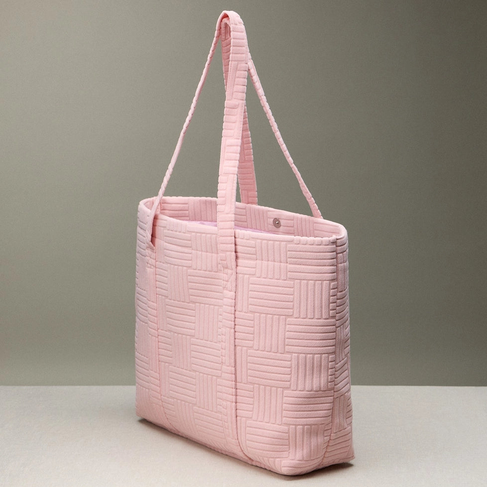 Pink Quilted Tote Bag
