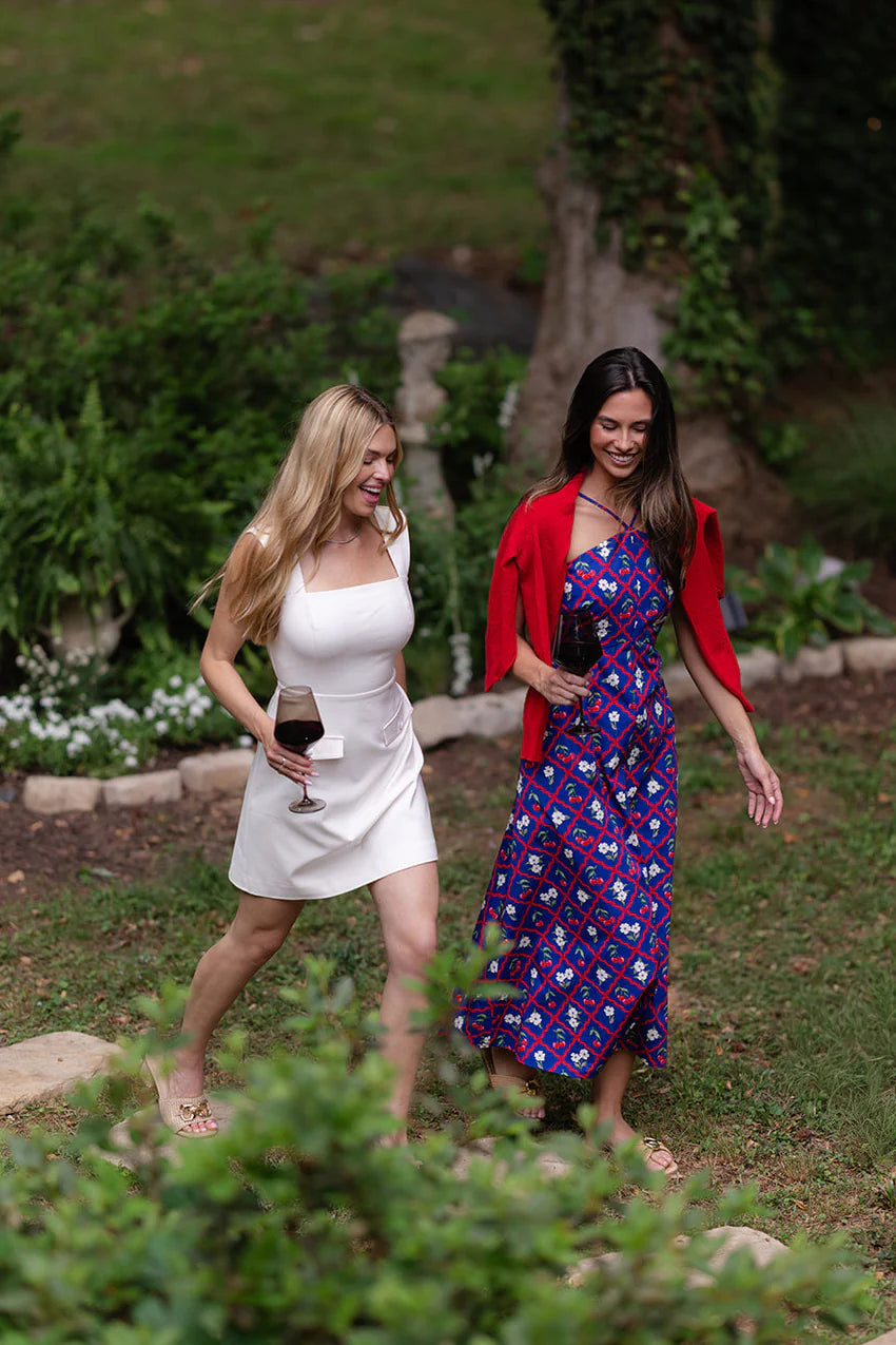 Karin Dress in Navy Cherry