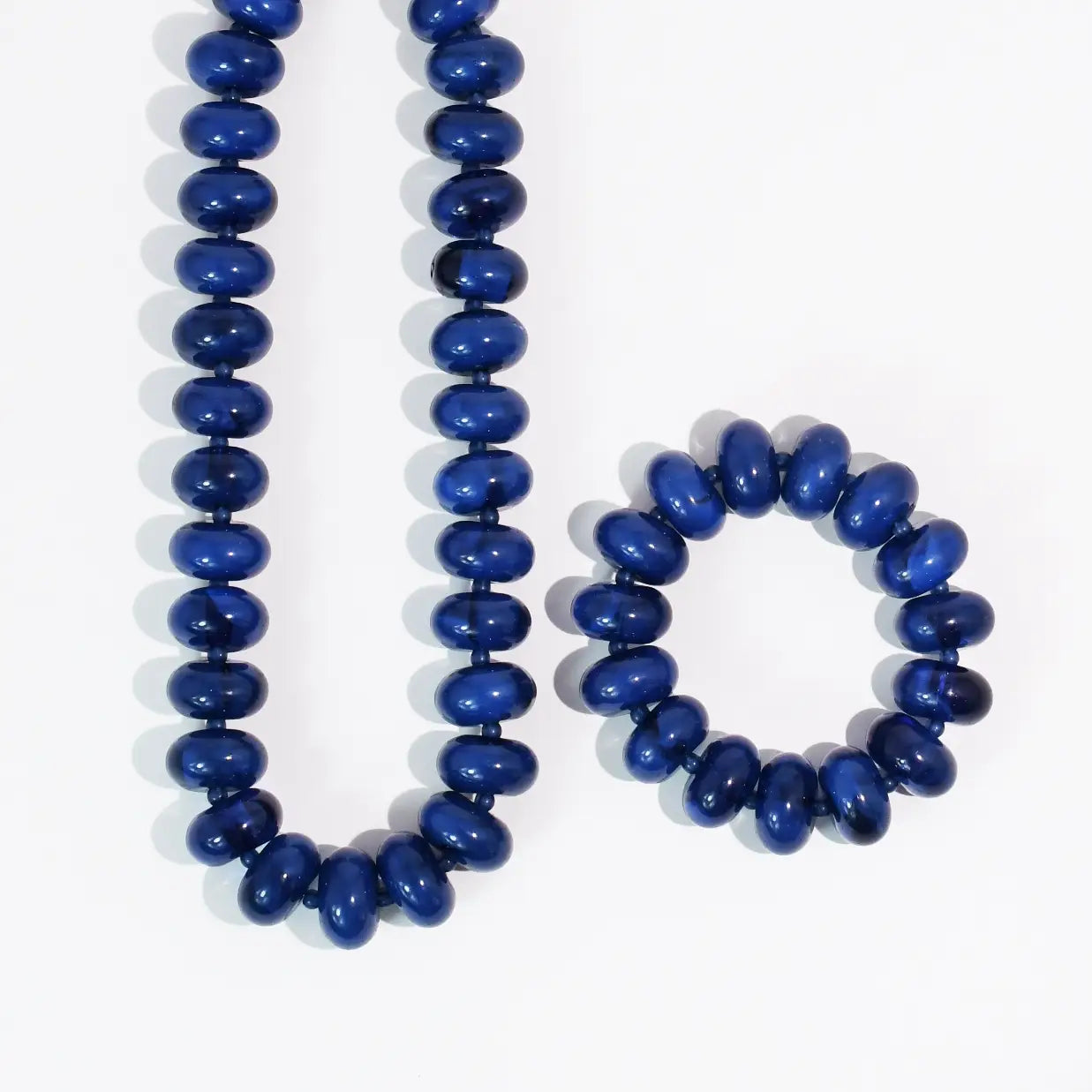 Navy Sugar Bead Bracelet