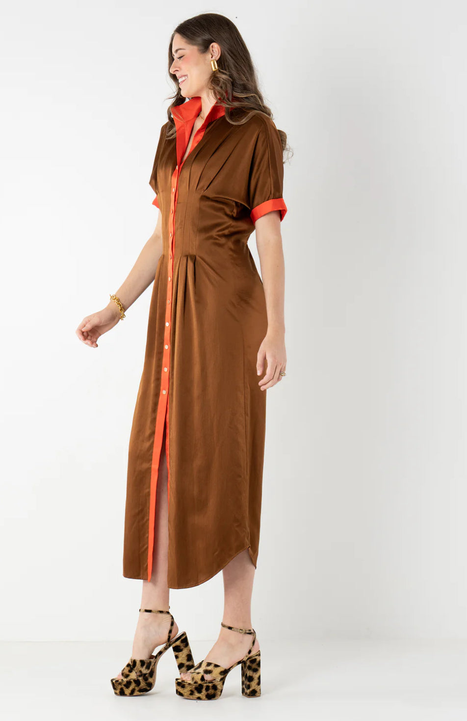 Georgia Dress In Mocha