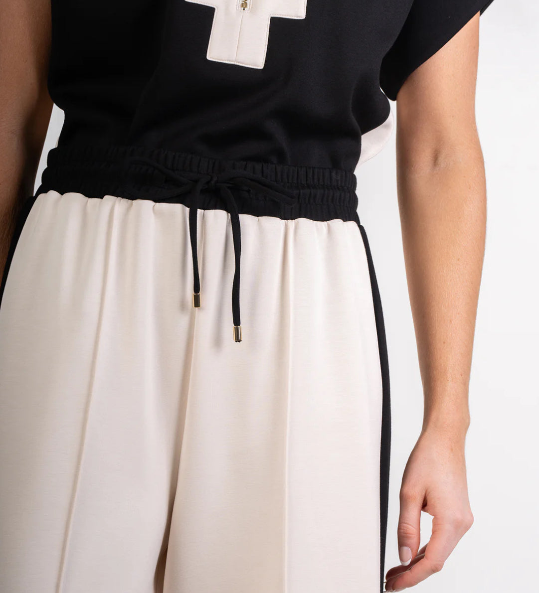 Teddy Crop Pant in Black Sand