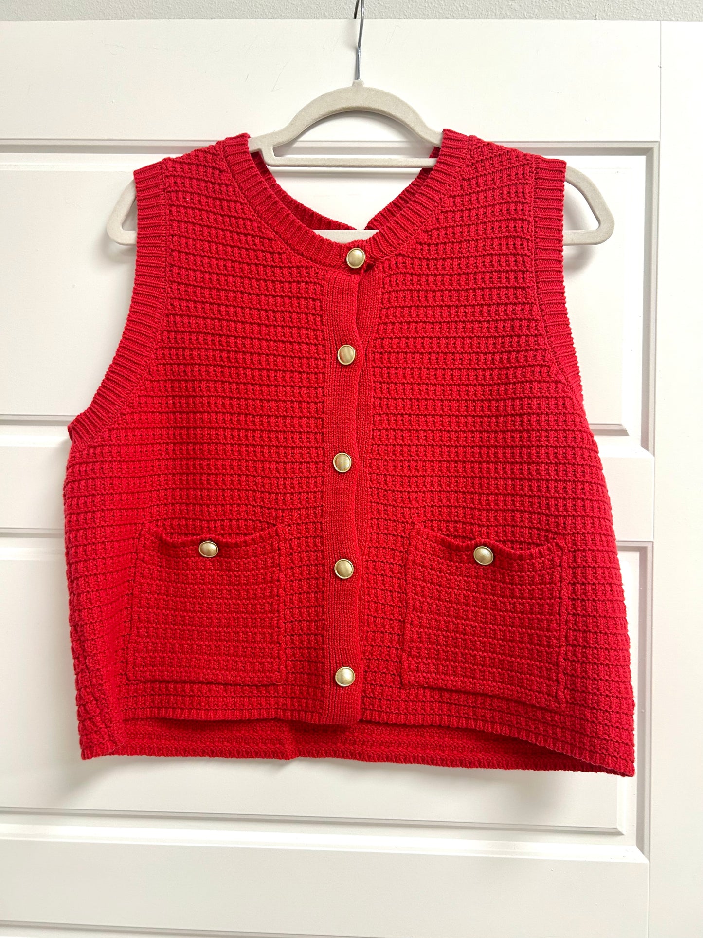 Knit Red Sweater Vest