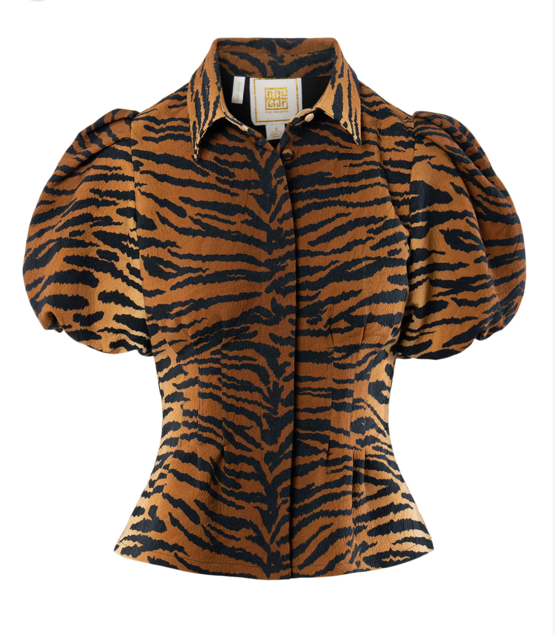 Britt Top in Tiger Jacquard