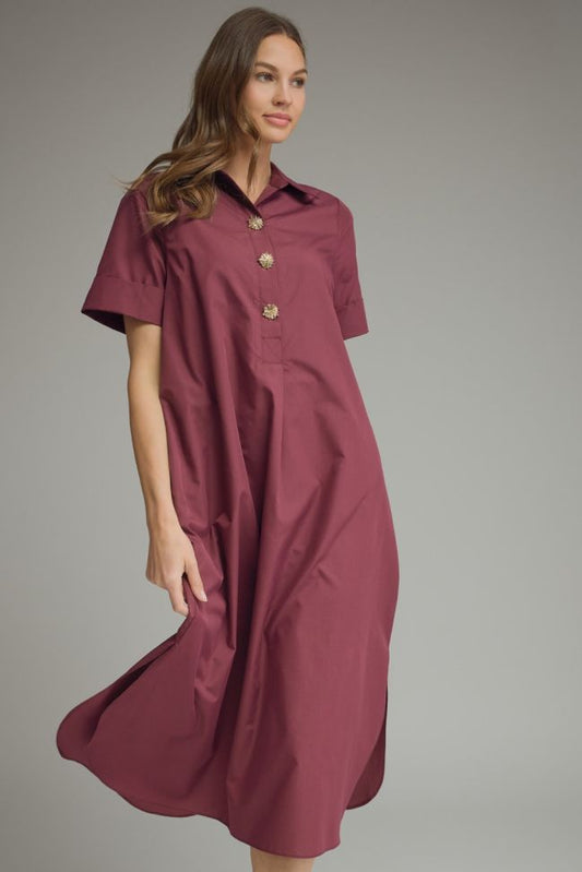 Lunaria Maxi Dress in Wine