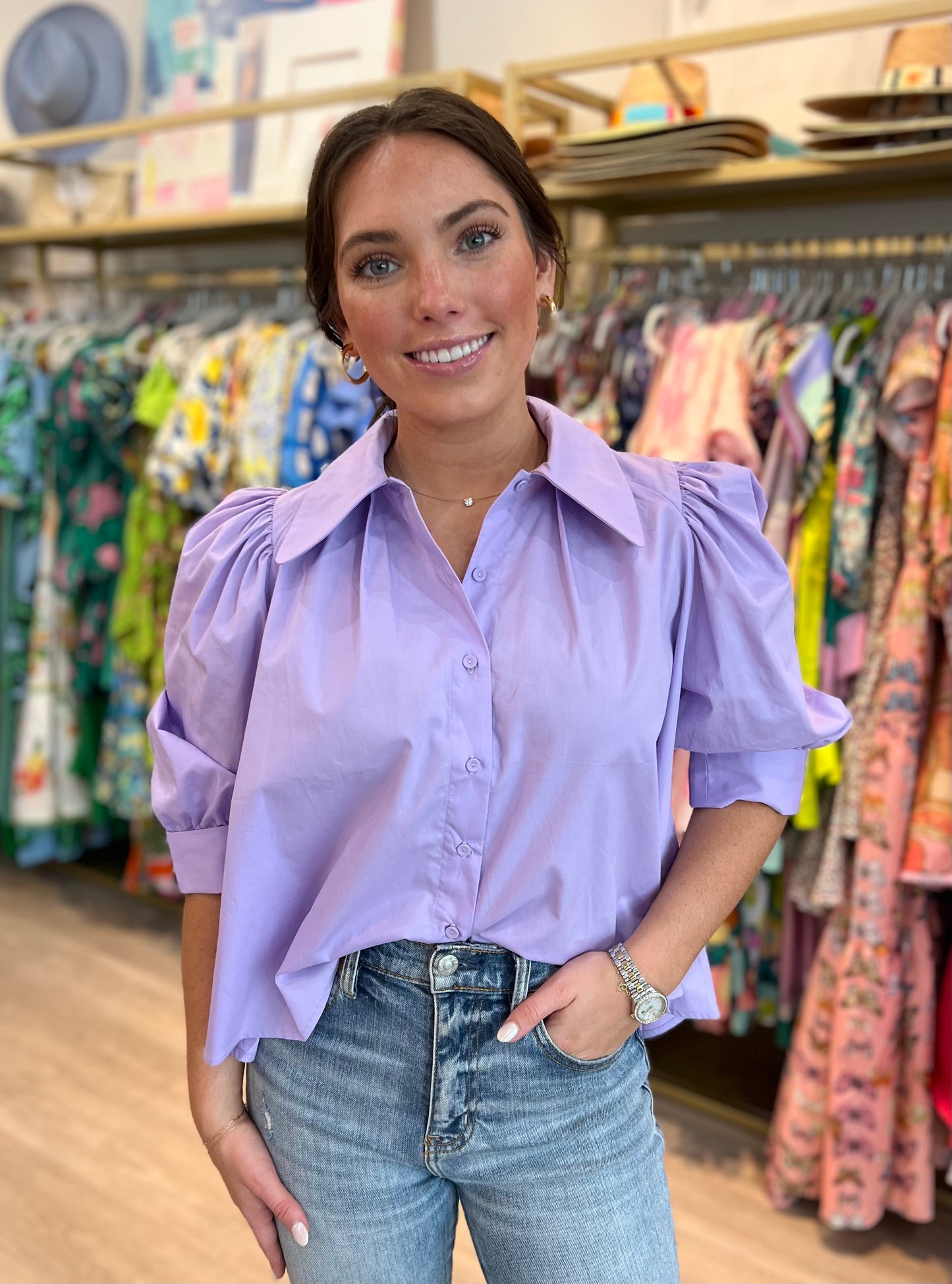 Reba Top in Lavender