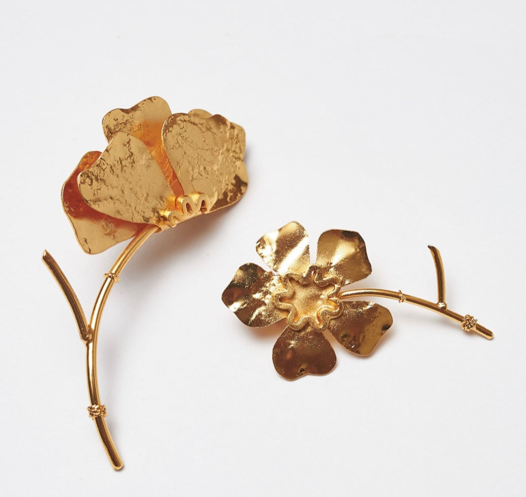 FINAL SALE Asymetrical Aurora Earring in Gold