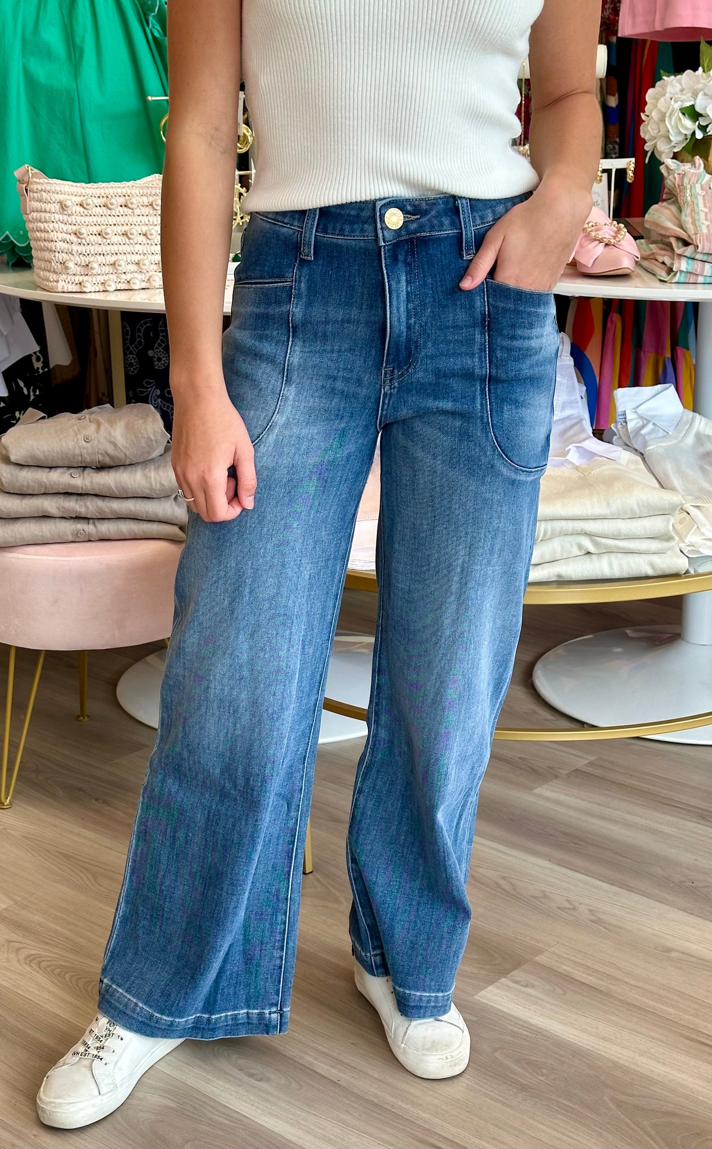 Meg High Rise Wide Leg in Lovers