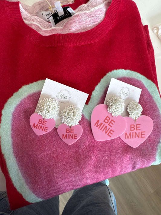 Small Be Mine Heart Earring