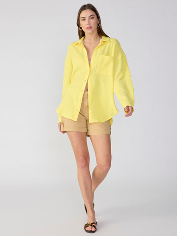 Slit Back Tunic in Lemoncello