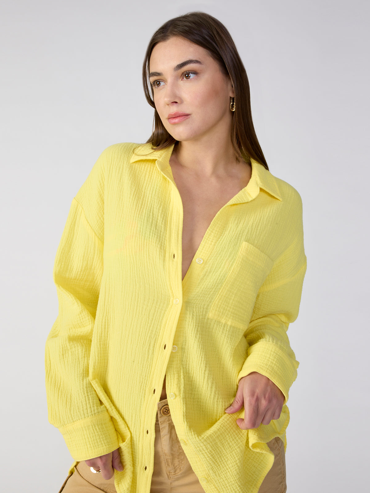 Slit Back Tunic in Lemoncello