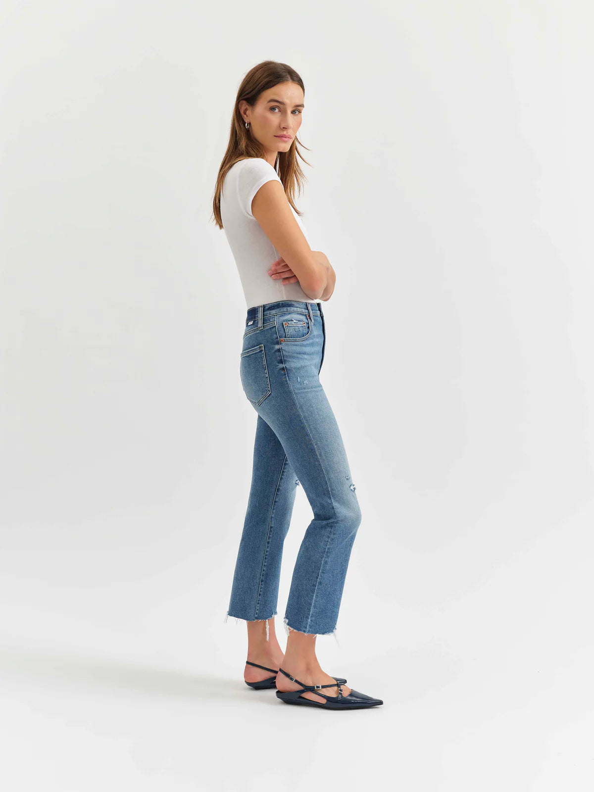 Shy Girl Crop Flare in Wide Awake Vintage