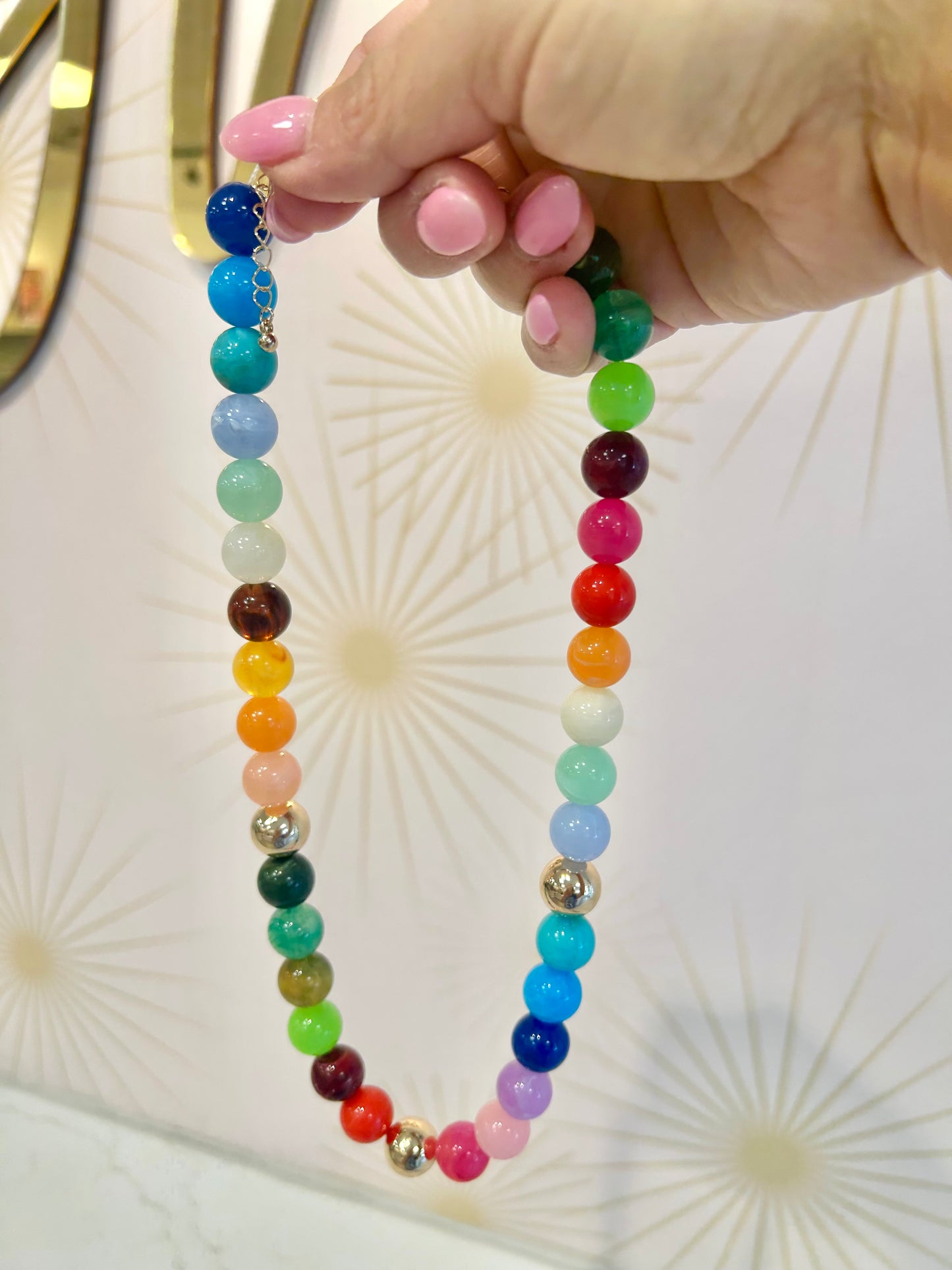 Rainbow Bead Necklace